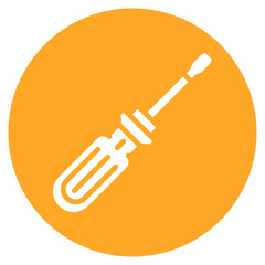 Screw Driver icon vector image. Can be used for Electrician Tools.