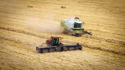 Farming equipment harvesting