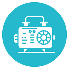 Electric Generator icon vector image. Can be used for Electrician Tools.
