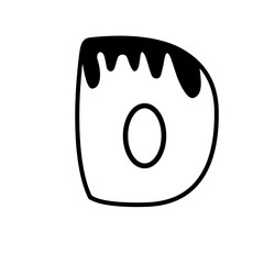 letters with snowflake outline