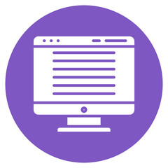 Computer Website icon vector image. Can be used for Web Hosting.