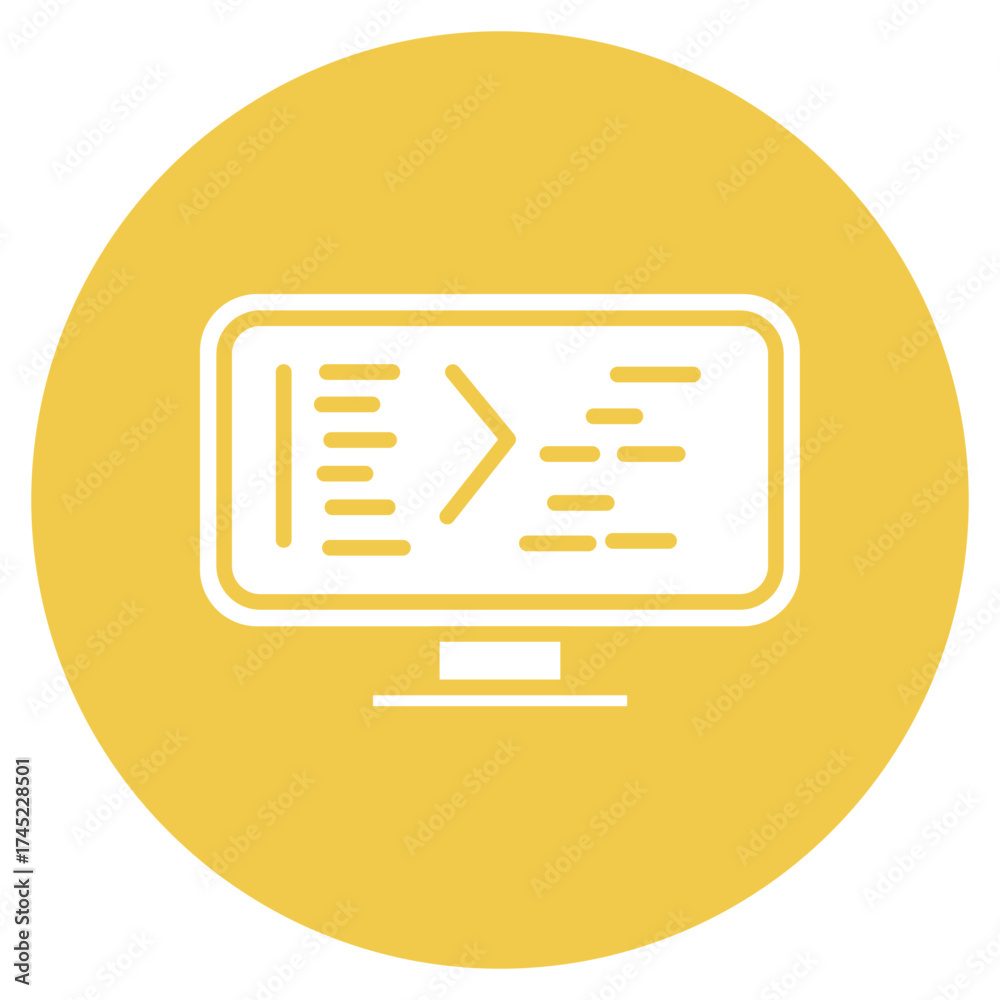 Wall mural programming icon vector image. can be used for computer programming.