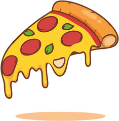 Cheesy Pepperonii Pizza Slice...