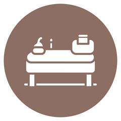 Spa Bed icon vector image. Can be used for Spa.