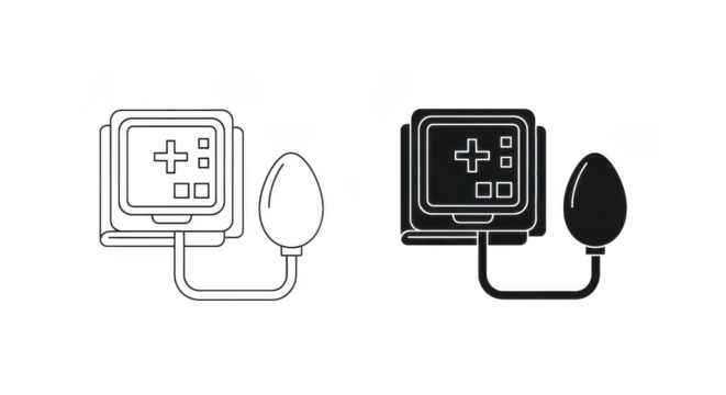 Two black electrical outlets isolated on transparent background