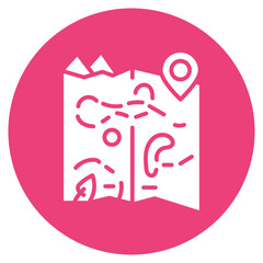 Route Map icon vector image. Can be used for Web Marketing.