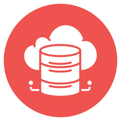 Cloud Database icon vector image. Can be used for Online Marketing.
