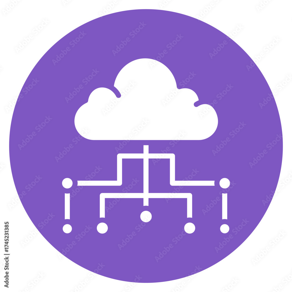 Wall mural cloud network icon vector image. can be used for seo and web.