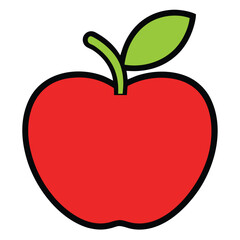 red apple vector illustration