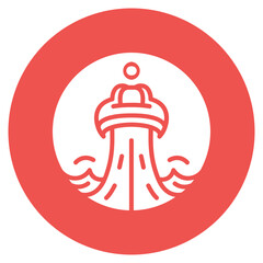 Water Ride icon vector image. Can be used for Amusement Park.