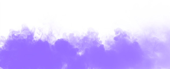 Purple stage smoke mist effect transparent PNG, isolated background cutout, fog machine cloud