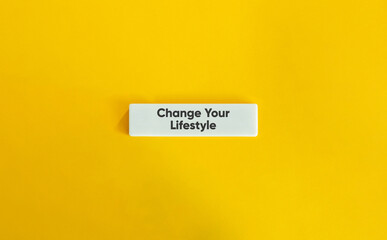 Change Your Lifestyle Banner on Yellow Background