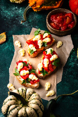 Halloween sandwich with skull from cheese