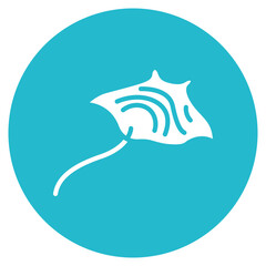 Stingray icon vector image. Can be used for Ocean.