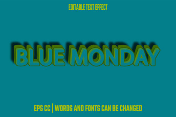 editable blue monday effect text
