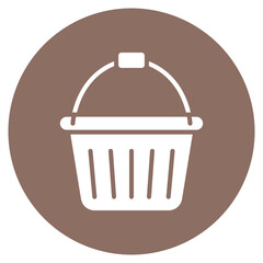 Shopping Bucket icon vector image. Can be used for Supermarket.