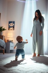 Serenity in the Wheat Field: Mother&rsquo;s Love at Dusk