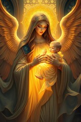 Guardian Angel&rsquo;s Embrace: Protecting the Innocent Light