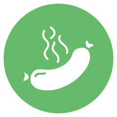 Hot Sausage icon vector image. Can be used for Oktoberfest.