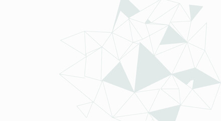 Abstract geometric pattern with interconnected white and light blue triangles on a white background.