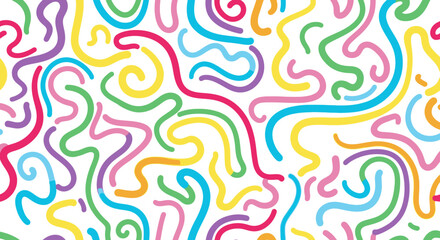 Colorful Abstract Lines Pattern Dynamic and Playful Background