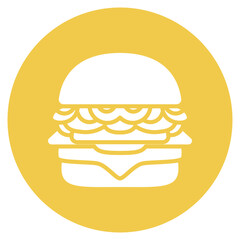 Burger icon vector image. Can be used for Bowling.