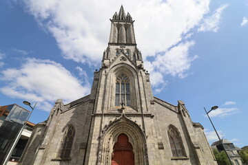 Obraz premium Eglise Saint Mathieu, église de style néogothique, ville de Quimper, département du Finistère, Bretagne, France