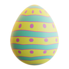 3d illustration easter egg