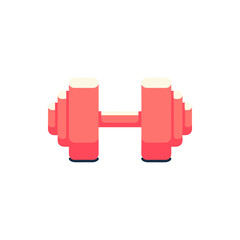 A vibrant pink dumbbell placed centrally, symbolizing fitness and exercise in a minimalist setting