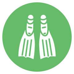 Diving Flippers icon vector image. Can be used for Beach Resort.