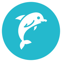 Dolphin icon vector image. Can be used for Beach Resort.