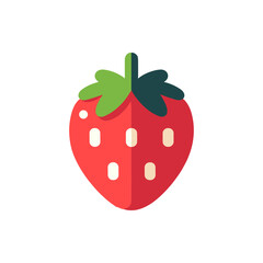 A vibrant, stylized strawberry illustration with a clean background, perfect for food-related designs