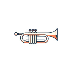 A vibrant trumpet resting on a surface, symbolizing musical creativity and performance