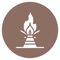 Pyrometallurgy icon vector image. Can be used for Mettalurgy.