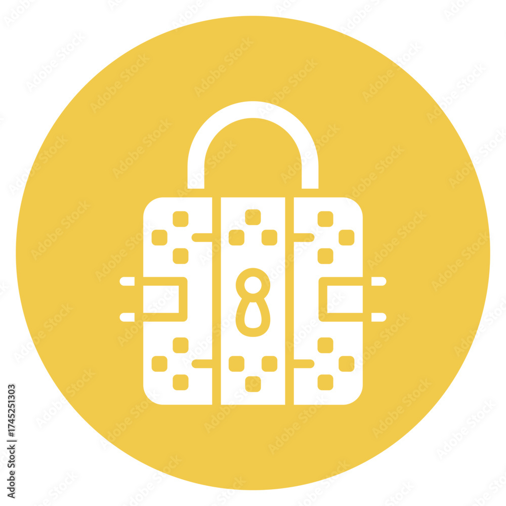 Wall mural pattern lock icon vector image. can be used for trading.