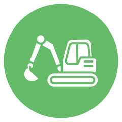 Backhoe icon vector image. Can be used for Construction Tools.