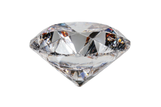 Isolated, brilliant-cut faceted gem, rendered with sharp detail against a black background