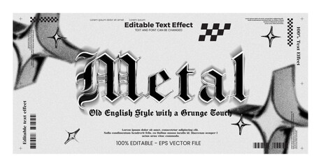 Gothic Metal Text Effect with Grunge Y2K Style