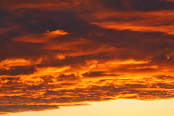 sunset in the clouds