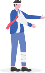 Mass protest, vandalism, personal injury lawyer concepts with people characters.
