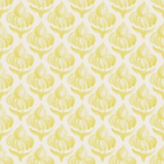 Soft Yellow Abstract Seamless Pattern on White Background