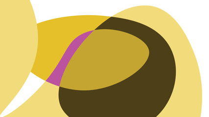 Abstract yellow and brown shapes creating dynamic design element background
