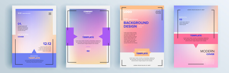 Modern abstract covers set, minimal covers design. Colorful geometric background, vector illustration.