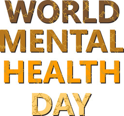 MENTAL HEALTH font with wooden block letter design for web and print