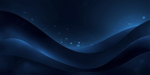 Abstract blue flowing wave background with glowing lines and digital texture