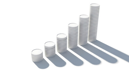 Growth chart shows positive financial trends and market gains