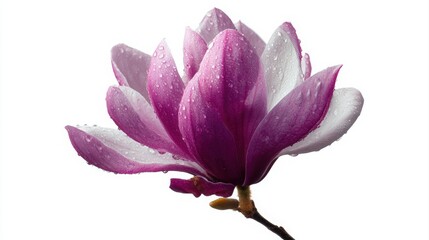 Fototapeta premium Purple magnolia flower, Magnolia felix isolated on white background, with clipping path