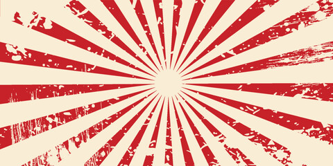 New vector Vintage red rising sun or sun ray,sun burst retro background design