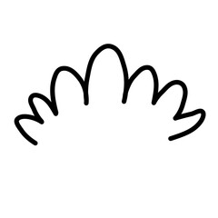 Obraz premium Black Curved Line Doodle Decoration