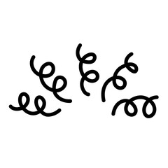 Black Spiral Party Streamer Decoration